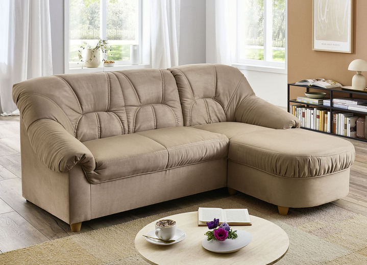 Sessel - Polstermöbel in verschiedenen Bezugsvarianten, in Farbe BEIGE, in Ausführung Hocker Ansicht 1