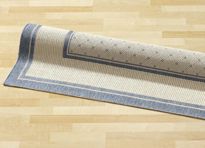 Modern - Brücken und Teppiche in hochwertiger Sisal-Optik, in Größe 111 (Brücke, 60x110 cm) bis 306 (Teppich, ø 200 cm), in Farbe BLAU Ansicht 1