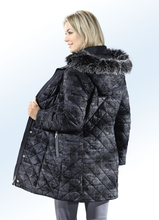 Jacken & Mäntel - Longjacke mit abnehmbarer Kapuze, in Größe 019 bis 054, in Farbe SCHWARZ Ansicht 1