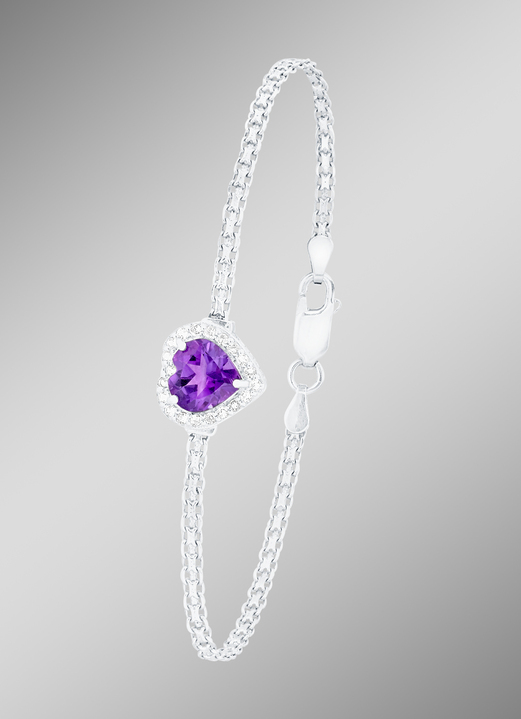 Armbänder - Bezauberndes Armband mit echt Amethyst und echten Weisstopasen, in Farbe  Ansicht 1