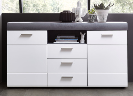 Sideboard mit Schubladen und Türen mit Softclose und Selbsteinzug