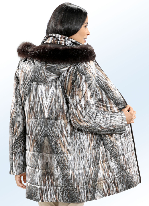 Jacken & Mäntel - Longjacke mit farbbrillantem Inkjet-Druck, in Größe 018 bis 054, in Farbe BRAUN-BUNT Ansicht 1