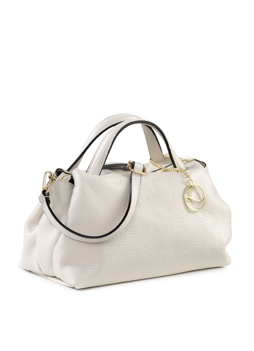 Taschen - Laurina Tasche aus genarbtem Kalbleder, in Farbe BEIGE Ansicht 1