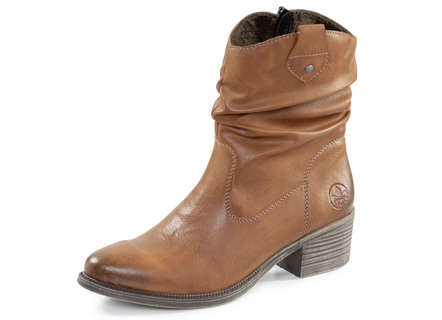 Rieker Western-Stiefelette aus weichem Synthetikmaterial mit Raffung