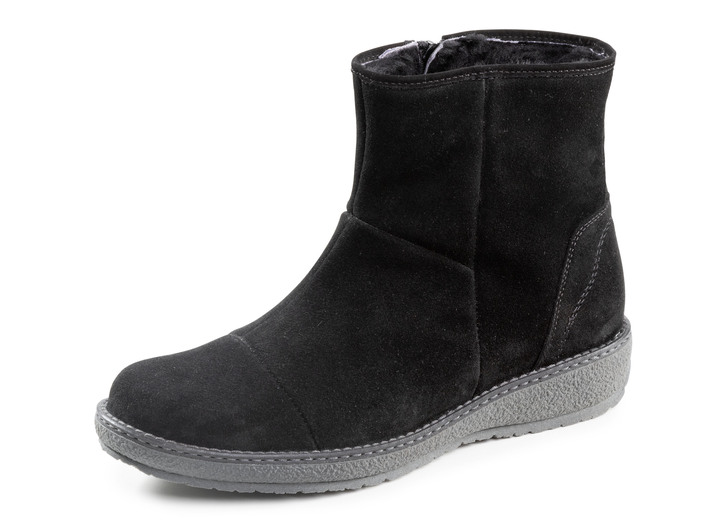 Stiefel & Stiefeletten - Waldläufer Bootie aus weichem Veloursleder, in Größe 4 1/2 bis 9, in Farbe SCHWARZ Ansicht 1