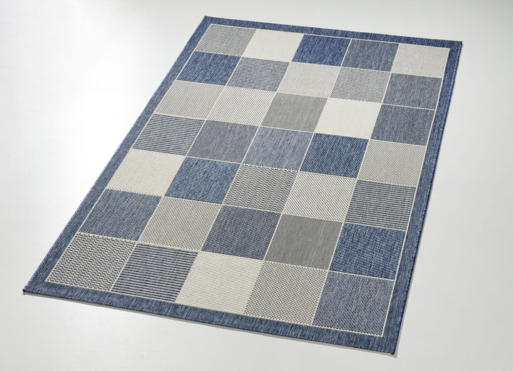 Modern - Brücken und Teppiche in Sisaloptik für innen und aussen, in Größe 112 (Brücke, 60x110 cm) bis 282 (Teppich, 200x290 cm), in Farbe BLAU Ansicht 1