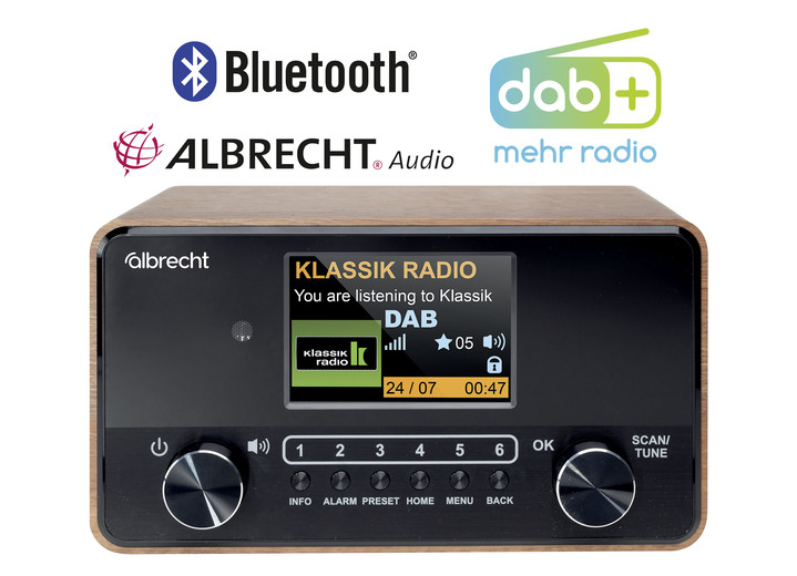 Musikanlagen - Digital-Radio mit grossem Farbdisplay, in Farbe BRAUN Ansicht 1